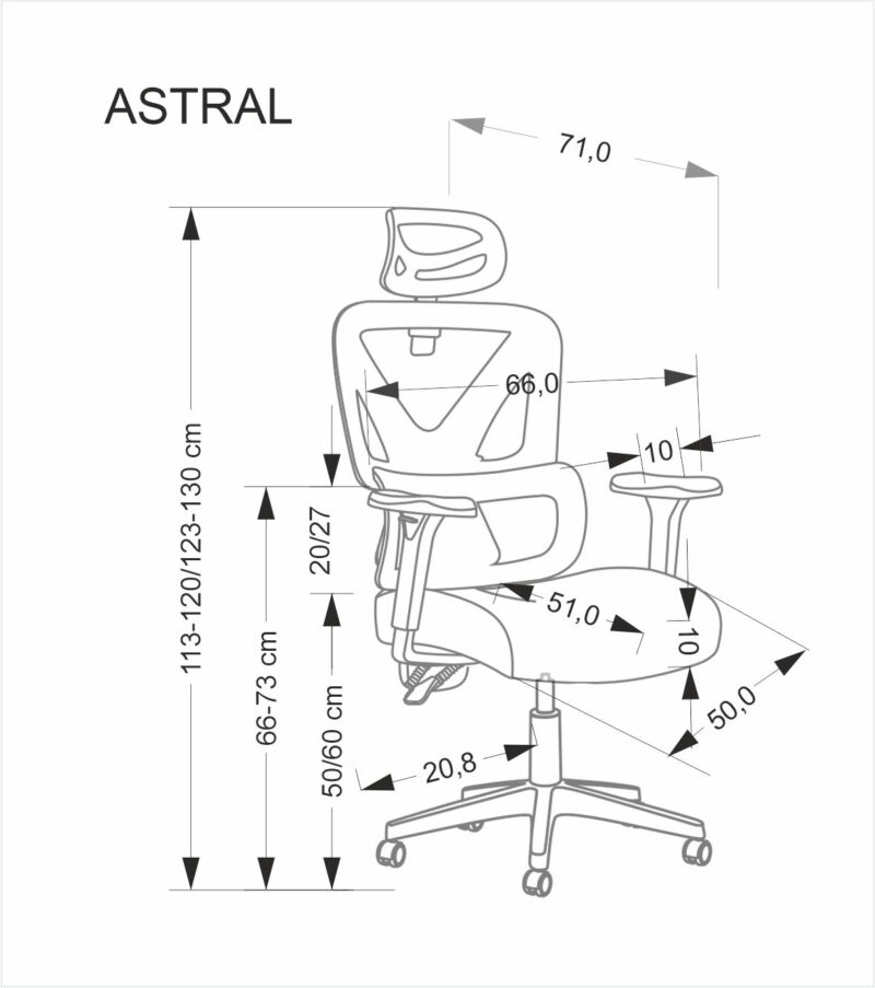 Kontoritool ASTERO, must