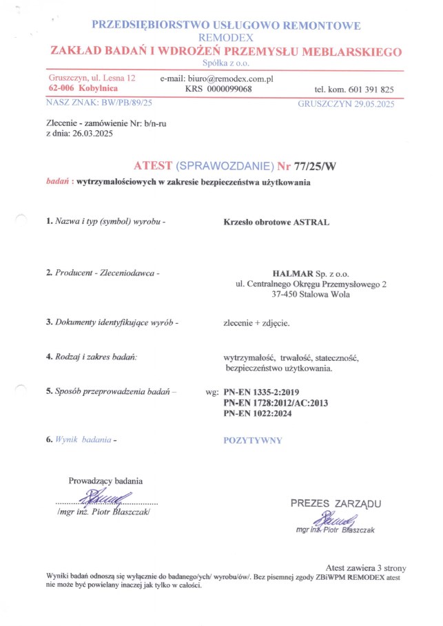 Kontoritool ASTERO, must