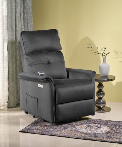 Tugitool SEMIIR 2 elektriline recliner + massaaž, must