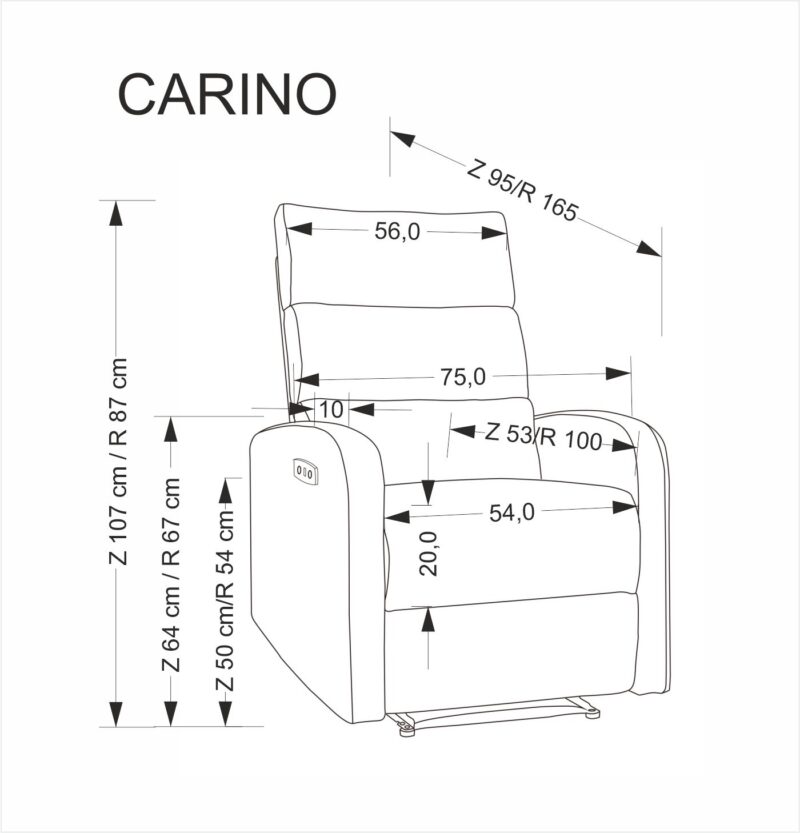 Tugitool BELRIA, recliner, beež
