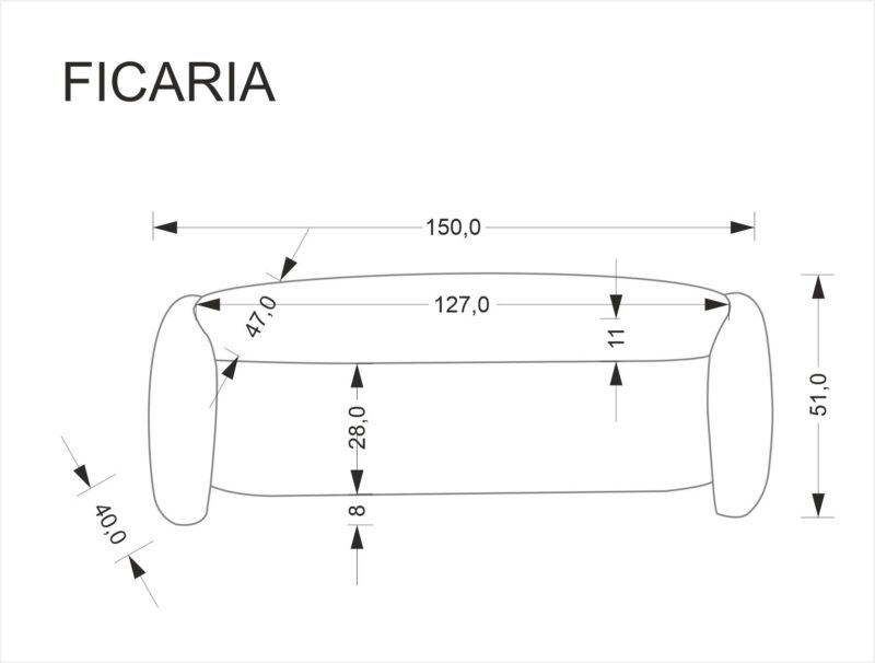 FICARIA pingi koos hoiufunktsiooniga, kreemjas