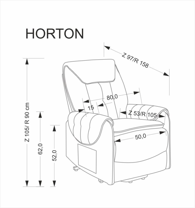5905248135178_15 Tugitool HORTEL elektriline recliner+massaaž, hall