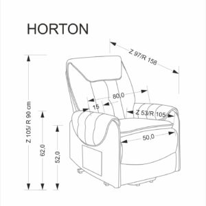 5905248135185_16 Tugitool HORTEL elektriline recliner+massaaž, beež