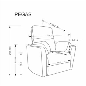 5905248135215_15 Tugitool PEGA elektriline recliner, beež