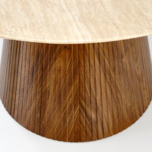 Ümmargune Söögilaud PIRION, travertiin