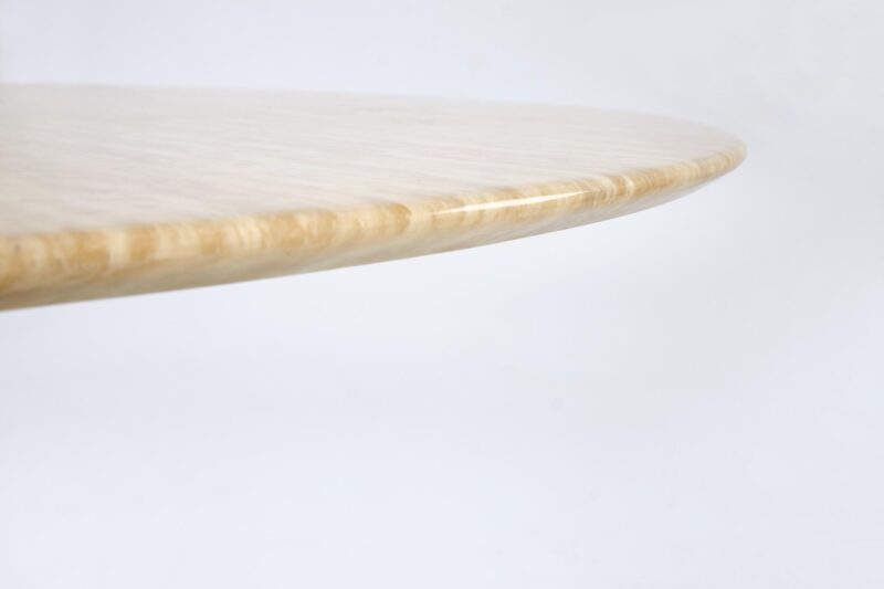 Ümmargune Söögilaud PIRION, travertiin