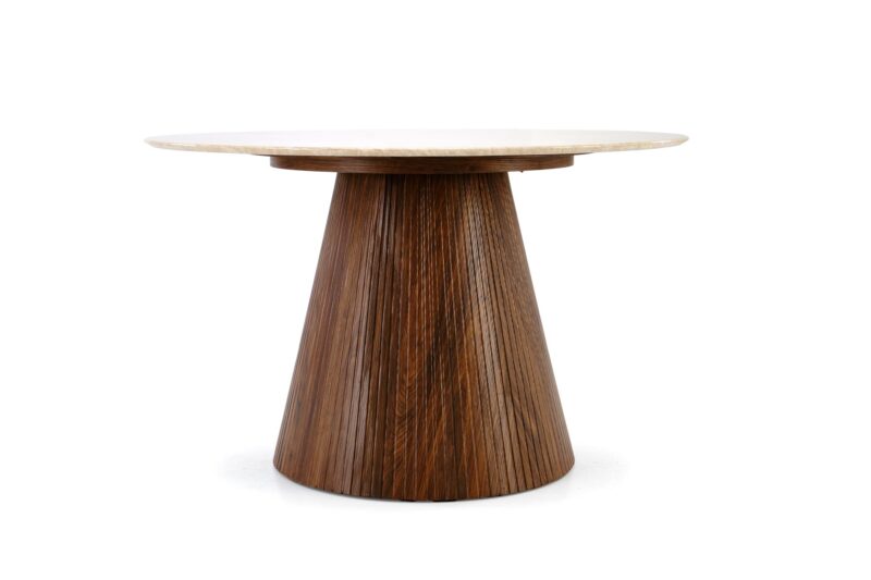 Ümmargune Söögilaud PIRION, travertiin