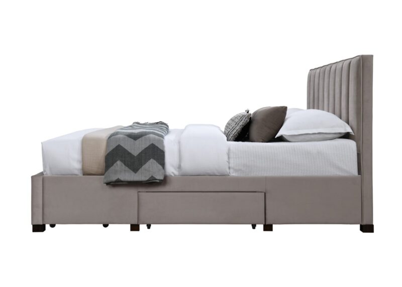 Voodi GROUW 160, koos sahtlitega, värv: beež