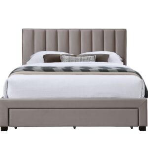 Voodi GROUW 160, koos sahtlitega, värv: beež