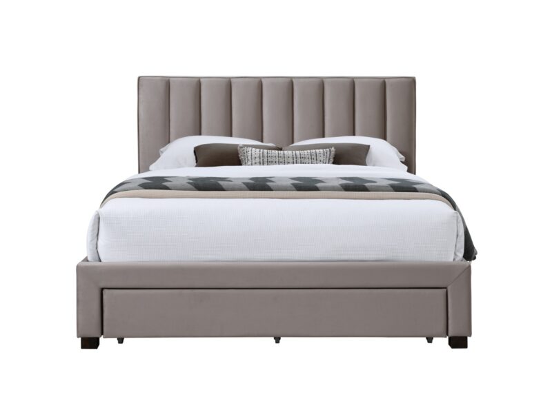 Voodi GROUW 160, koos sahtlitega, värv: beež