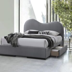 Voodi AMBRIA 160x200, hall / kummutiga