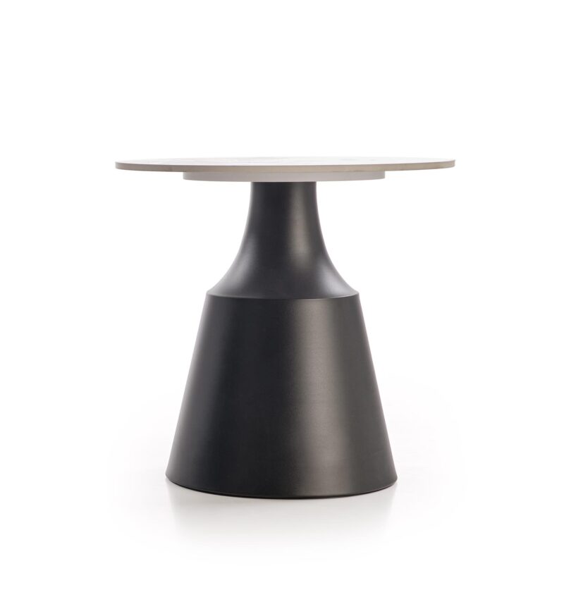 Kohvilaua komplekt MAGEL, valge marmor / must