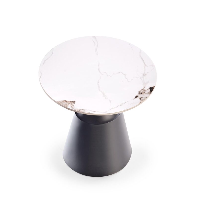 Kohvilaua komplekt MAGEL, valge marmor / must