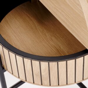 Kohvilaua komplekt DANTE, naturaalne / must