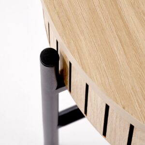 Kohvilaua komplekt DANTE, naturaalne / must