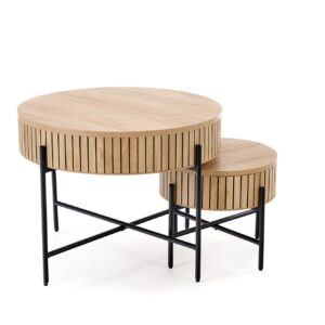 Kohvilaua komplekt DANTE, naturaalne / must