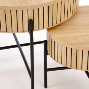 Kohvilaua komplekt DANTE, naturaalne / must