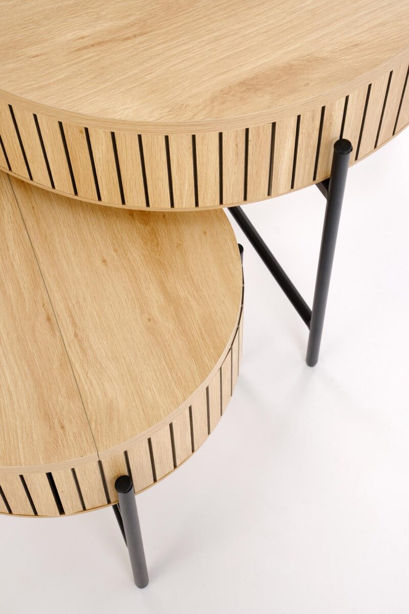 Kohvilaua komplekt DANTE, naturaalne / must