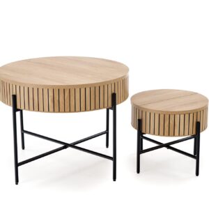 Kohvilaua komplekt DANTE, naturaalne / must