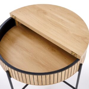 Kohvilaua komplekt DANTE, naturaalne / must