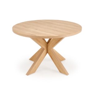 5905248135383_10 Ümmargune Söögilaud MORVIN, naturaalne