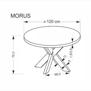 5905248135383_12 Ümmargune Söögilaud MORVIN, naturaalne