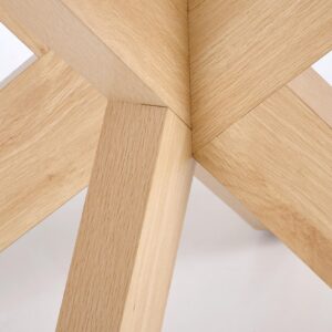 Ümmargune Söögilaud MORVIN, naturaalne