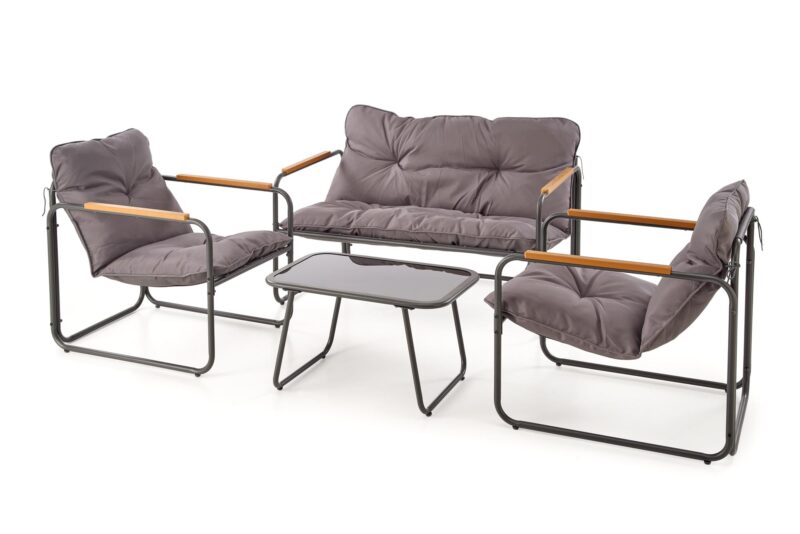 Aiamööbli komplekt HUDSON, hall / pruun