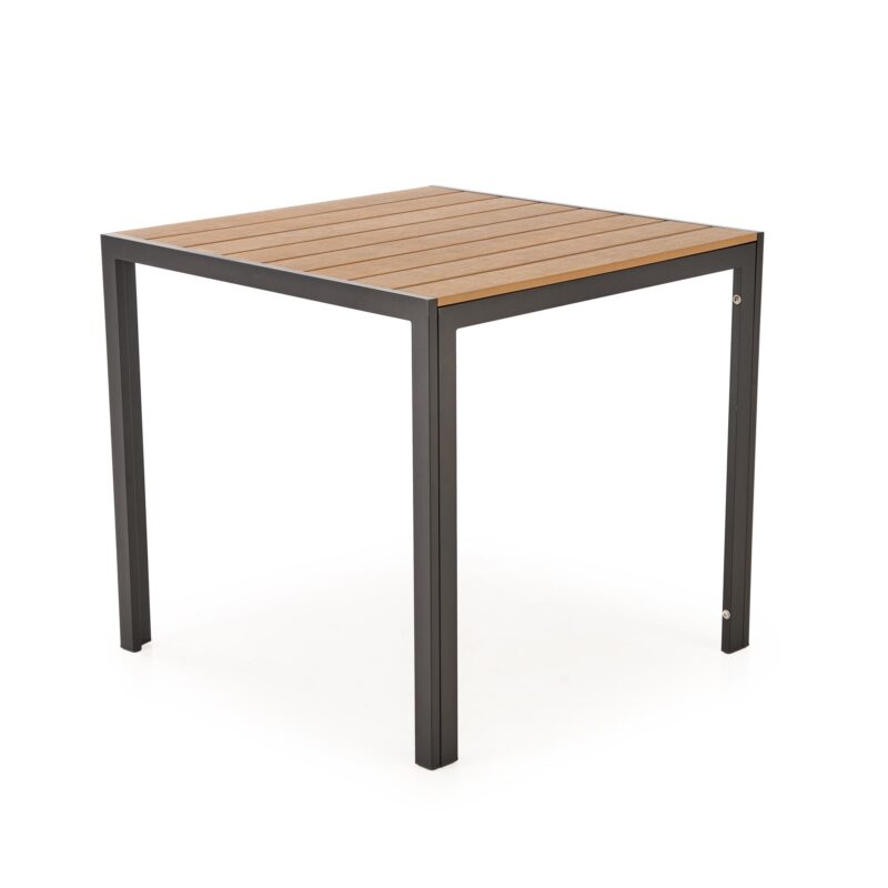 Söögilaud FIERRO, ruudukujuline / pruun / must