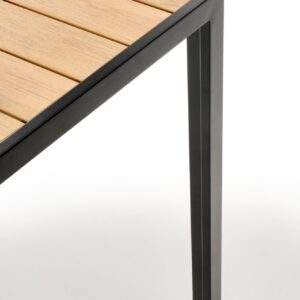 Söögilaud FIERRO, ruudukujuline / pruun / must