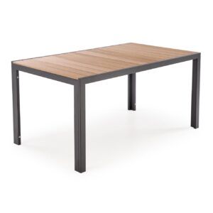 Söögilaud FIERRO, ristkülikukujuline / pruun / must