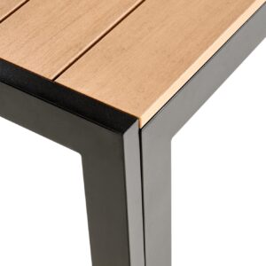 Söögilaud FIERRO, ristkülikukujuline / pruun / must