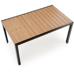 Söögilaud FIERRO, ristkülikukujuline / pruun / must