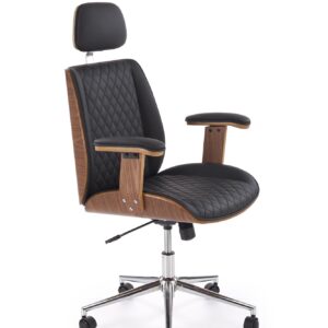 5905248135437_1 Kontoritool TIMBER, pähkel / must