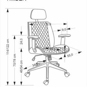 5905248135437_2 Kontoritool TIMBER, pähkel / must