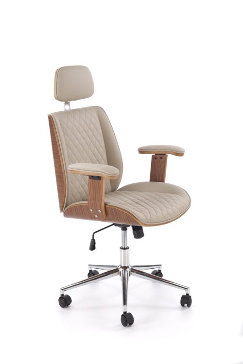 Kontoritool TIMBER, pähklipuit/beež