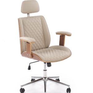 Kontoritool TIMBER, pähklipuit/beež