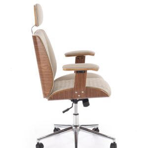 Kontoritool TIMBER, pähklipuit/beež