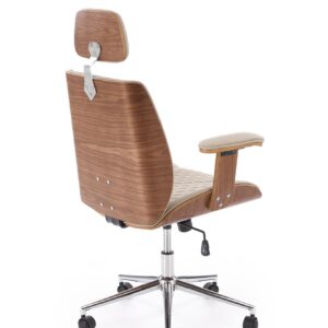 Kontoritool TIMBER, pähklipuit/beež