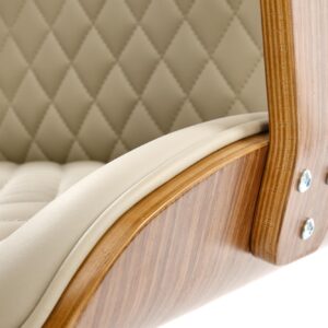 Kontoritool TIMBER, pähklipuit/beež