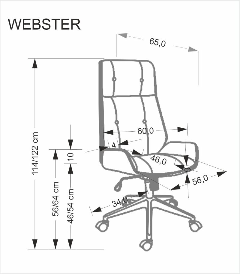 Kontoritool WEBSTER, pähklipuu / must