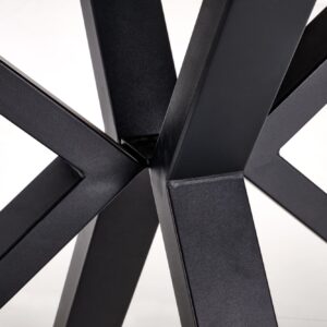 5905248135529_14 Pikendatav Söögilaud PLAVEN, valge marmor / must