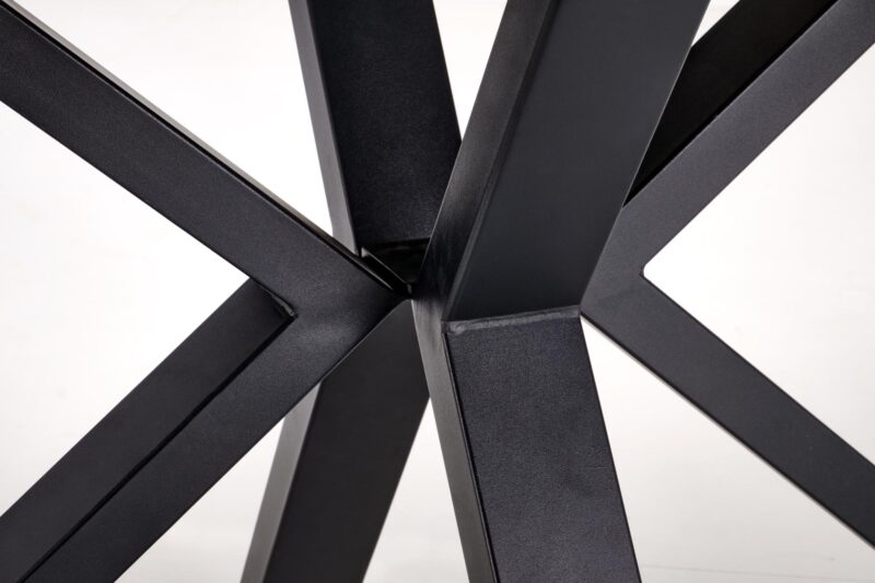 5905248135529_14 Pikendatav Söögilaud PLAVEN, valge marmor / must