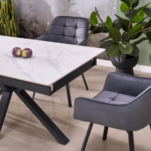 Stacked from 6 images. Method=A (R=8,S=4) Pikendatav Söögilaud PLAVEN, valge marmor / must