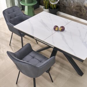 Stacked from 4 images. Method=A (R=8,S=4) Pikendatav Söögilaud PLAVEN, valge marmor / must