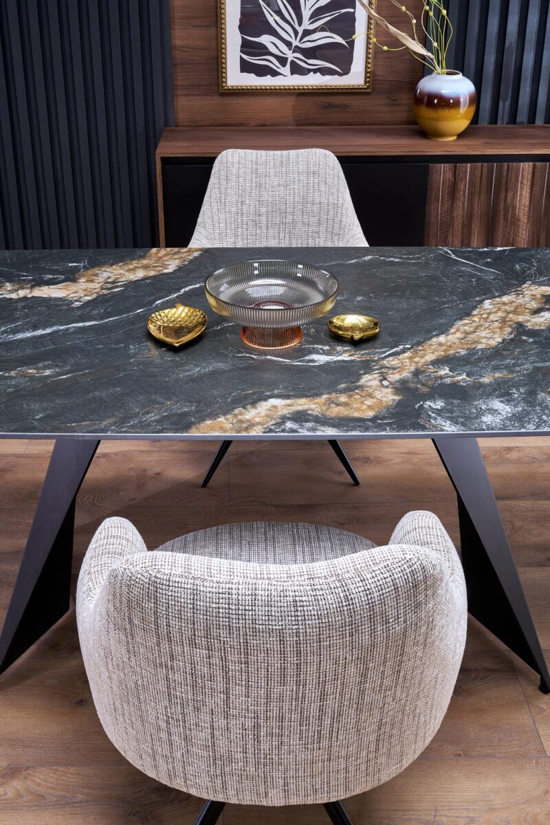 Pikendatav Söögilaud ARMARIO, must marmor / must