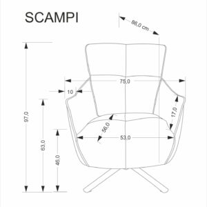 5905248135550_12 Tugitool SCAMOR, pöörlev, hall