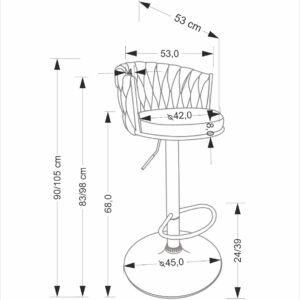 Baaritool CINDRA, must / beež
