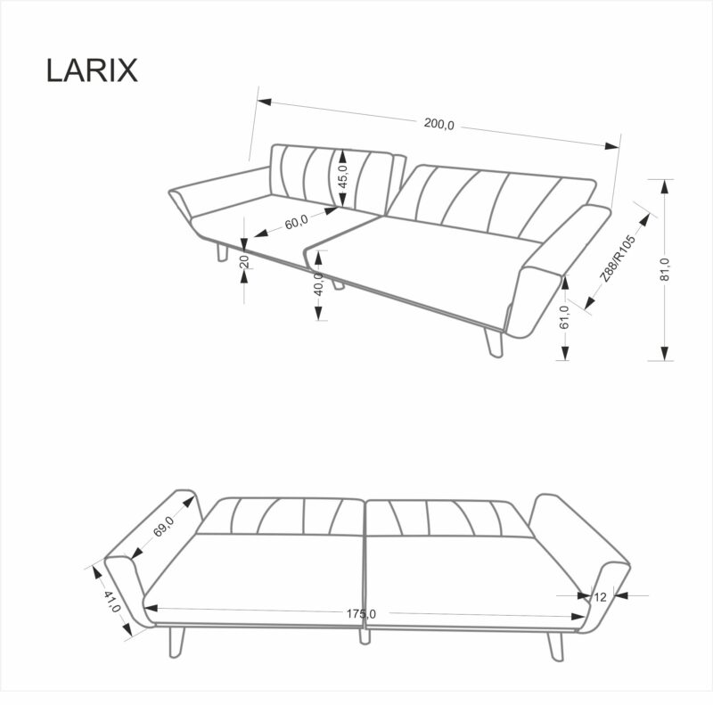 Diivan GRAYDEN, hall