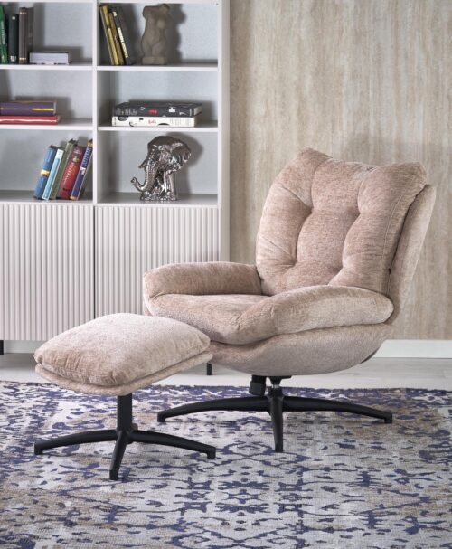 Pöörlev tugitool PESTA, tumba, beež